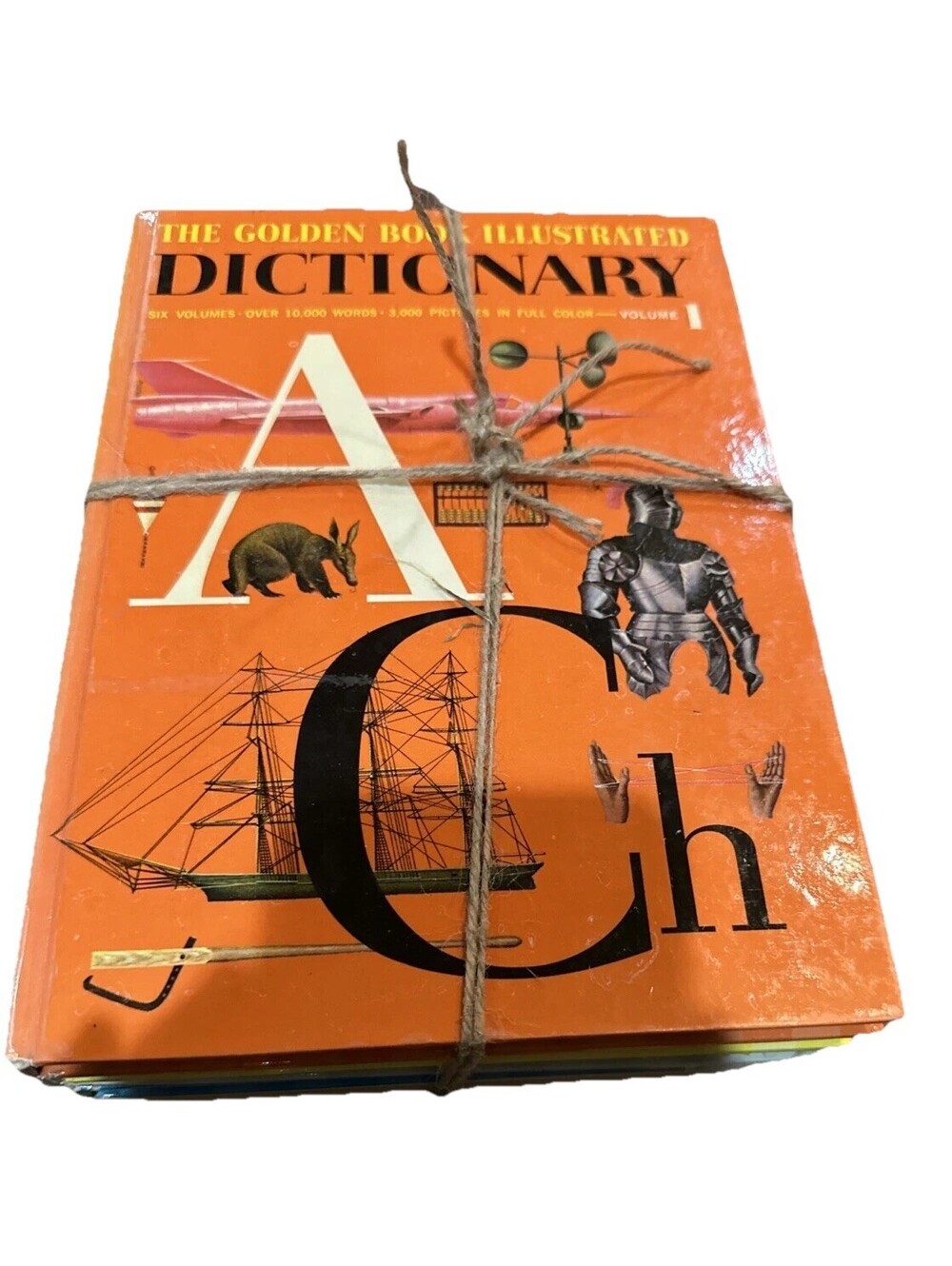 Vintage Children’s Books the golden book illustrated dictionary 1-5